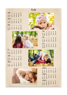 Nástěnný roční fotokalendář z vlastích fotografií